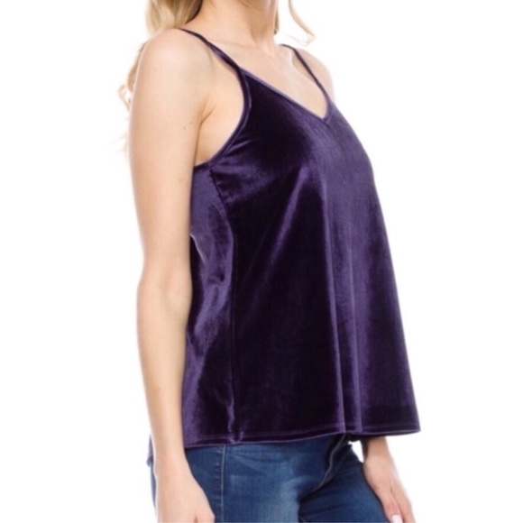 Crushed Velvet Strappy Cami - Picture 3 of 10